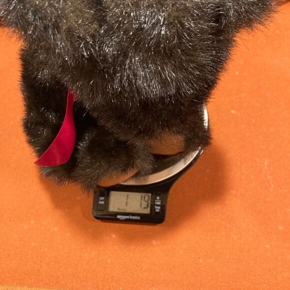 Teddy Bear Russ "Dickens" Dark Brown with‎ Red Bow Vintage - Picture 6 of 6